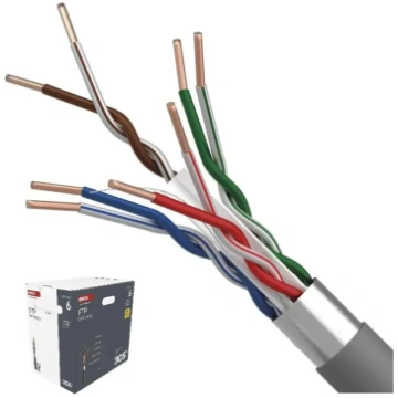 Tīkla kabelis EMOS CAT6 F/UTP 23AWG ciets vara ser