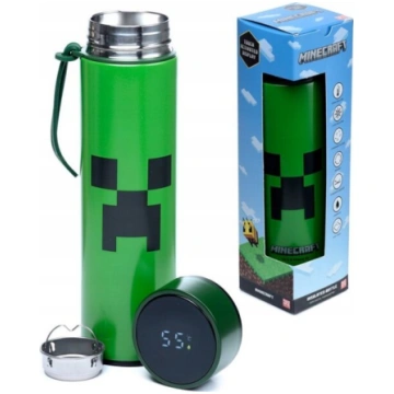 Termoss ar termometru Minecraft Creeper 450ml Puck