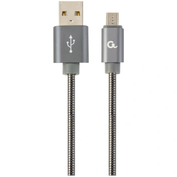Cablexpert Premium spiral metal - USB cable - Micr