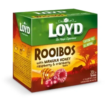 Sarkanā tēja LOYD Pyramids Rooibos ar Manuka medu,