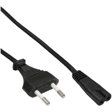 Kabel zasilajcy InLine Type Euro - C7, 0,3m czarny
