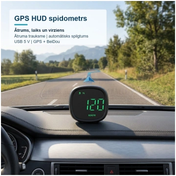 GPS HUD spidometrs automašīnām LED displejs ātruma