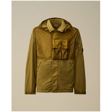 Flatt Nylon Mixed Hooded Lens Jacket