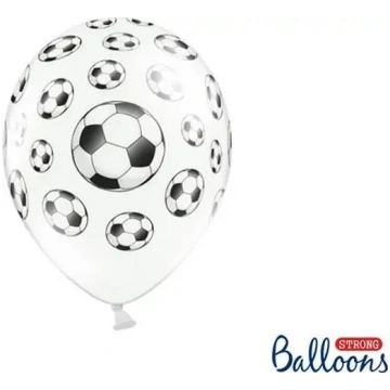 Lateksa baloni PartyDeco ar futbola zīmējumu 30 cm
