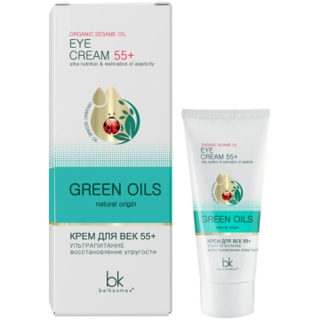 BELKOSMEX GREEN OILS Krēms acu plakstiņiem 55+ Ult