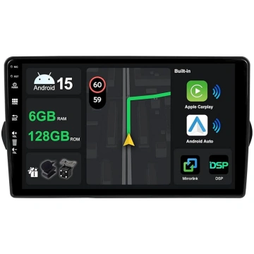 [6G + 128G] IPS 9 collu Android 15 auto radio Fiat