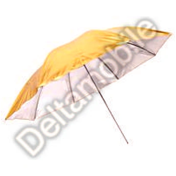 Fotostudijas lietussargs 110cm (sudrabs/zelts)