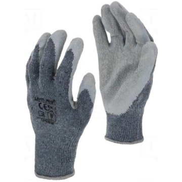 Protective gloves | Size: 10 | grey | cotton,latex