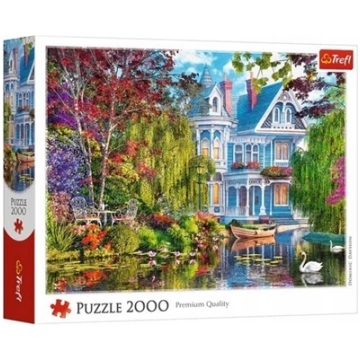 Trefl PUZZLE 2000 Dom nad jeziorem 27129 590051127