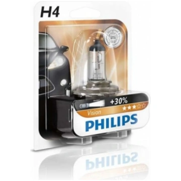 PHILIPS autospuldze H4 12V 60/55W VISION +30%, bli