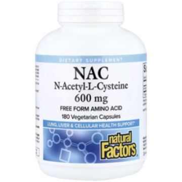 NAC 600 mg Natural Factors 180 vcaps