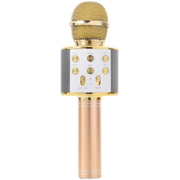 Vienkāršs zelta bezvadu karaoke mikrofons