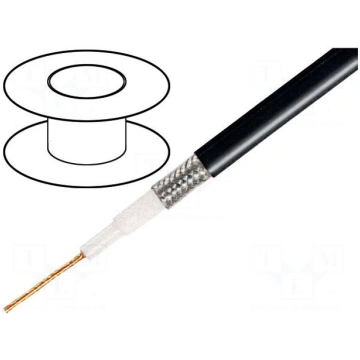 Wire: microphone cable | 1x0,75mm2 | black | OFC,t