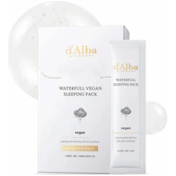 Mitrinoša nakts maska d'Alba Waterfull Vegan 
