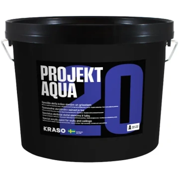 KRASO PROJEKT 20 AQUA krāsa mitrām telpām - pretpe
