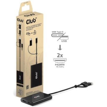 CLUB 3D Club3D CSV-1475 USB-C / USB-A to 2x HDMI D