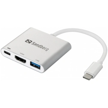 SANDBERG USB-C Mini Dock, HDMI+USB, USB-C Throughp