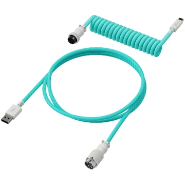 Vads HyperX Coiled Cable 6J681AA, USB Type-C, zaļa