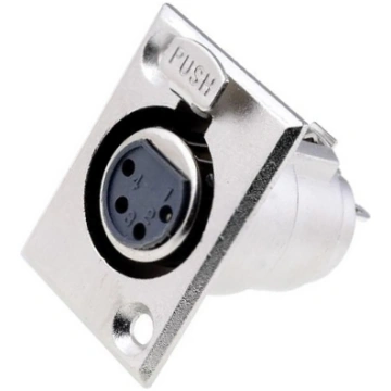Connector: XLR; socket; female; PIN: 4; soldering;