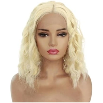 Greenmirr Īsas viļņainas 613 Blond Lace Front parū