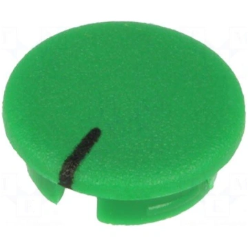 Cap | ABS | green | push-in | Pointer: black | App
