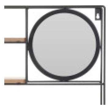 H&S Decoration Sienas plaukts ar spoguli 40x40x10 
