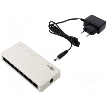 Switch Ethernet | DC socket,RJ45 socket x8 | white