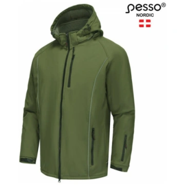 Ziemas jaka, 4XL, Pesso, softshell, zaļa (OTAVA_OG