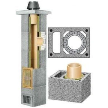 Keramiskais dūmvads D180mm, 7m (skurstenis) ar ven