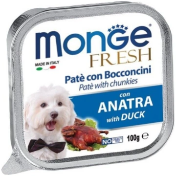 Monge Fresh pastēte ar Pīles gaļas gabaliņiem, pie