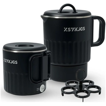 Salokāms tējkanna 1L Black Travel Camping tējkanna
