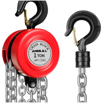 Anbull 1T chain hoist hand winch, fully galvanized