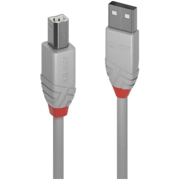 Lindy USB 2.0 Cable Type A/B Anthra Line M/M 3m gr