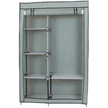 Tekstila drēbju skapis, pelēks - textile wardrobe,