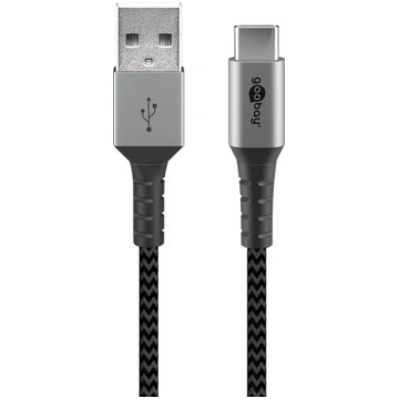goobay USB 2.0 USB Type-C kabel 2m Sort Solv ( 492