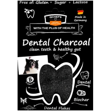 QCHEFS Papildbarība ar aktīvo ogli Dental Charcoal