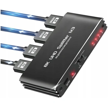 HDMI 2.1 SPLITTER 1x3 ULTRAHD HDCP 2.3 SPLITTER 8K