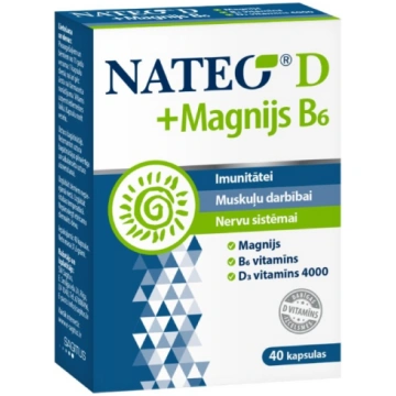 NATEO D 4000 SV + Magnijs B6 kapsulas N40