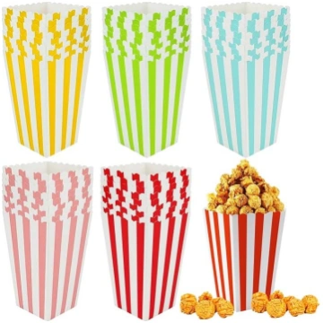 50 mazu popkorna maisiņu iepakojums, 5 krāsu popko