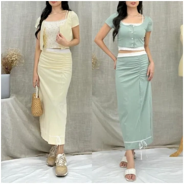 First Love Two Piece Set - Light Turquoise / Light