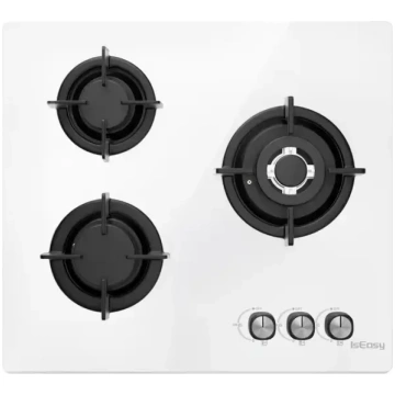 ISEASY MGBG-603 gāzes plīts virsma, 3 degļi (balta