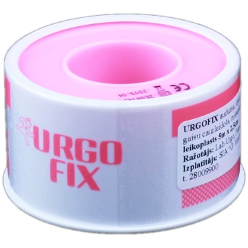URGO Fix 5 m x 2,5 cm leikoplasts rullī, 1 gab