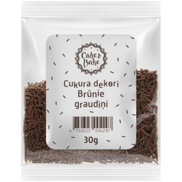 Dekori cukura brūnie graudiņi 30g CAKE&BAKE