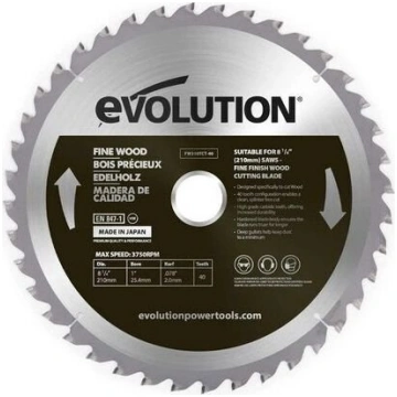 Evolution zāģis kokam 210mm, 40 zobi, precīziem gr