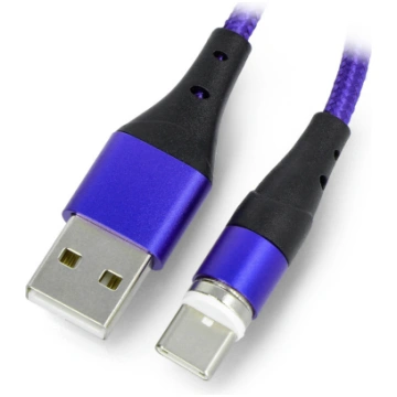 Magnetic cable USB A - USB type C - 1m - Akyga AK-