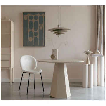 Table Pilar Rice Zuiver, DUTCH BONE, White