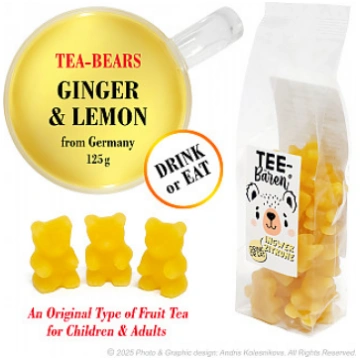 DETHLEFSEN & BALK Tea Bears Ginger & Lemon, 125 g 