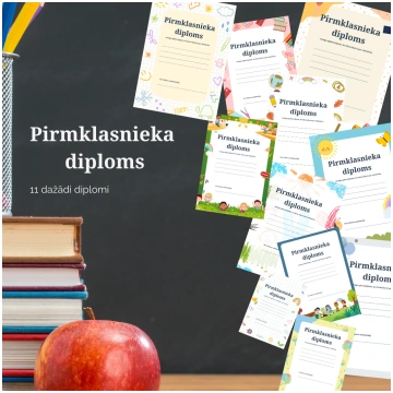 ✨ Pirmklasnieka diploms - svinīgs apliecinājums - 