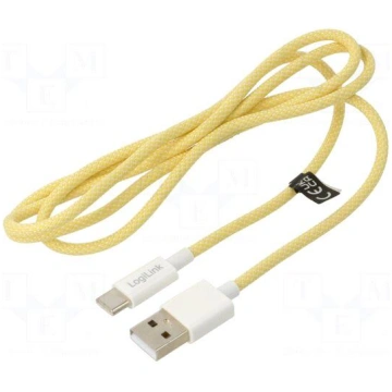 Cable | USB 2.0 | USB A plug,USB C plug | 1m | yel