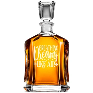 Viskija Dekanteris ar Uzrakstu - "Breathing Dreams